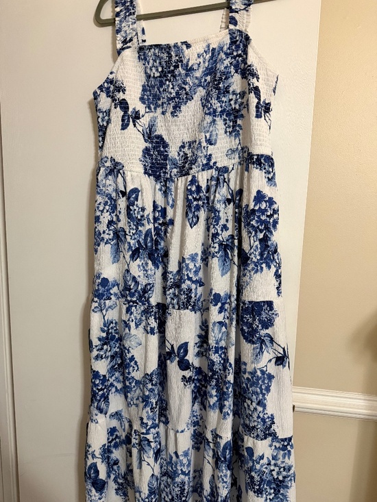 Lane Bryant Dresses & Skirts - Lane Bryant 18/20 Blue and white sleeveless maxi dress